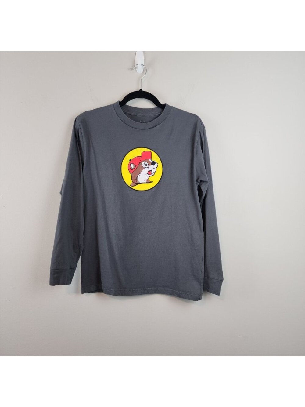Buc-ee's long sleeve gray t shirt sz S